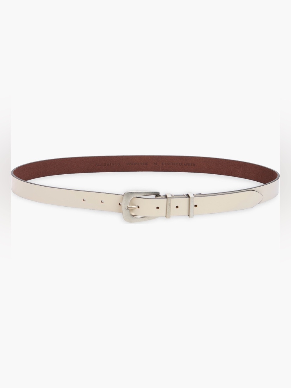 NWT AllSaints Double Keeper Leather Belt